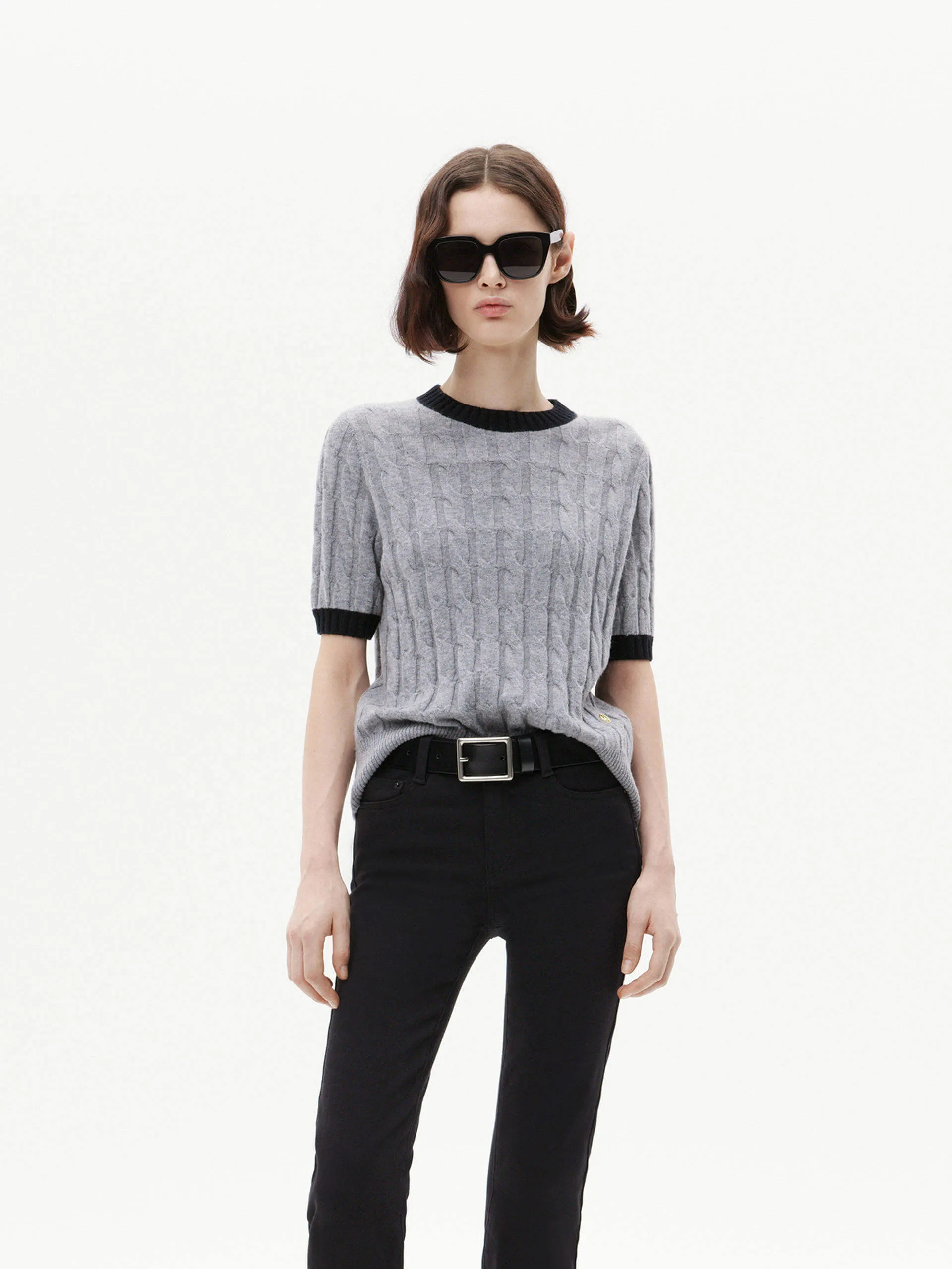 Wool Cashmere Knit Top