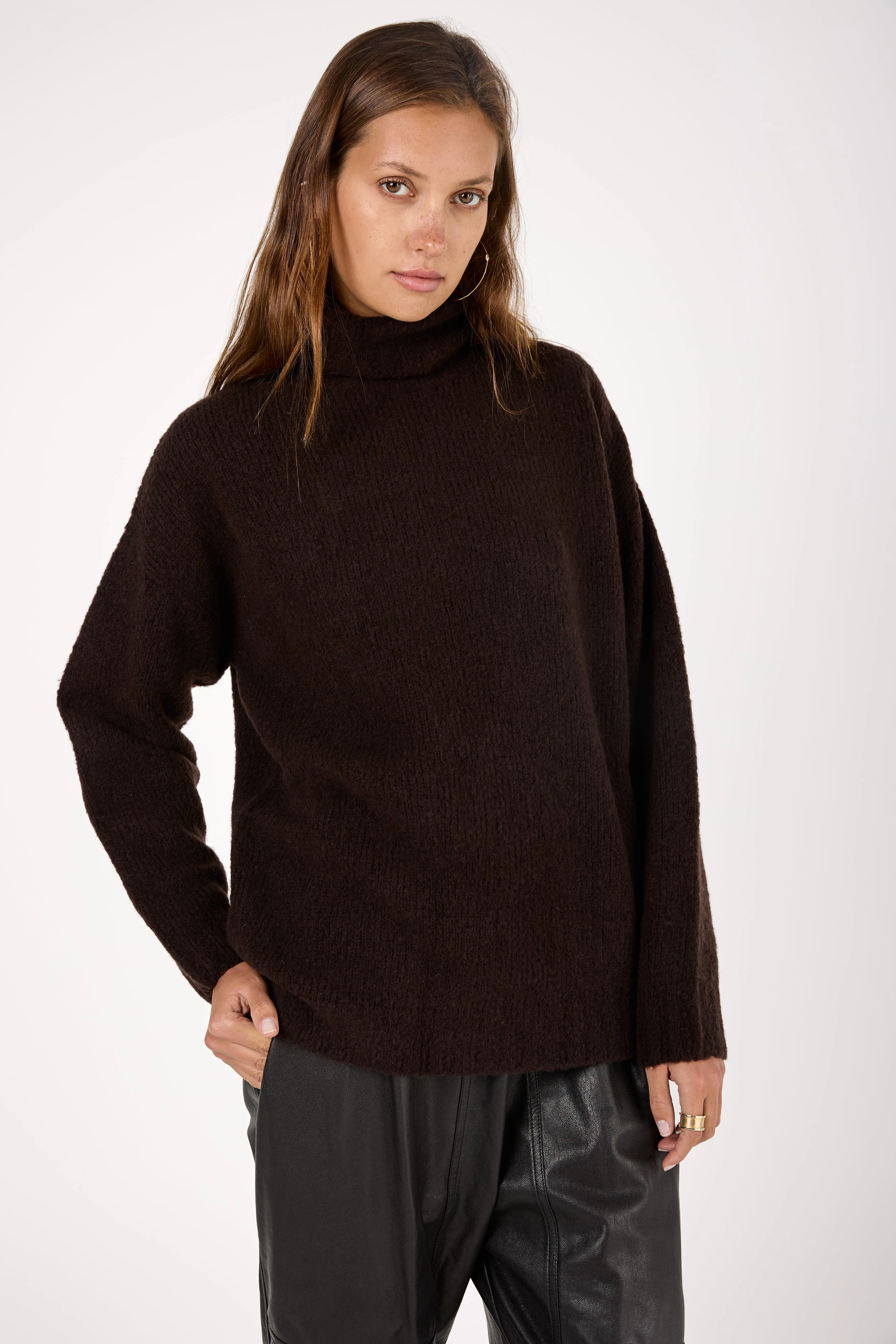 Wool Knit Sweater in Moro