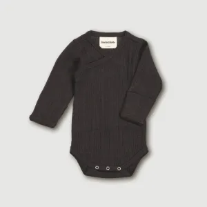 Wool Rib L/S Bodysuit - Storm