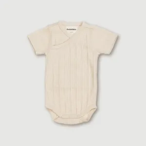 Wool Rib S/S Bodysuit - Oat