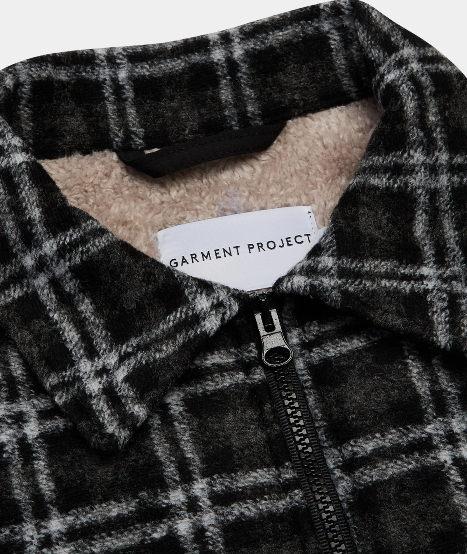 Wool / Sherpa Jacket - Black Mix