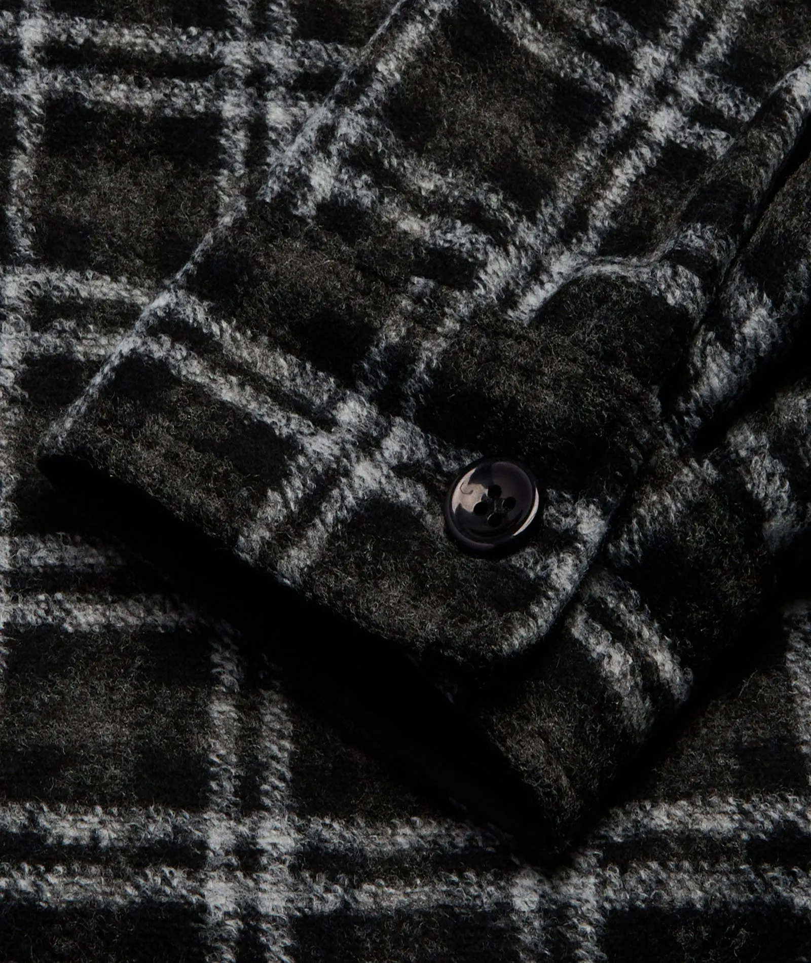 Wool / Sherpa Jacket - Black Mix