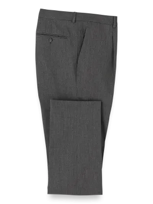 Wool Single Pleated Pants - Grey