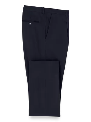 Wool Single Pleated Pants - Navy