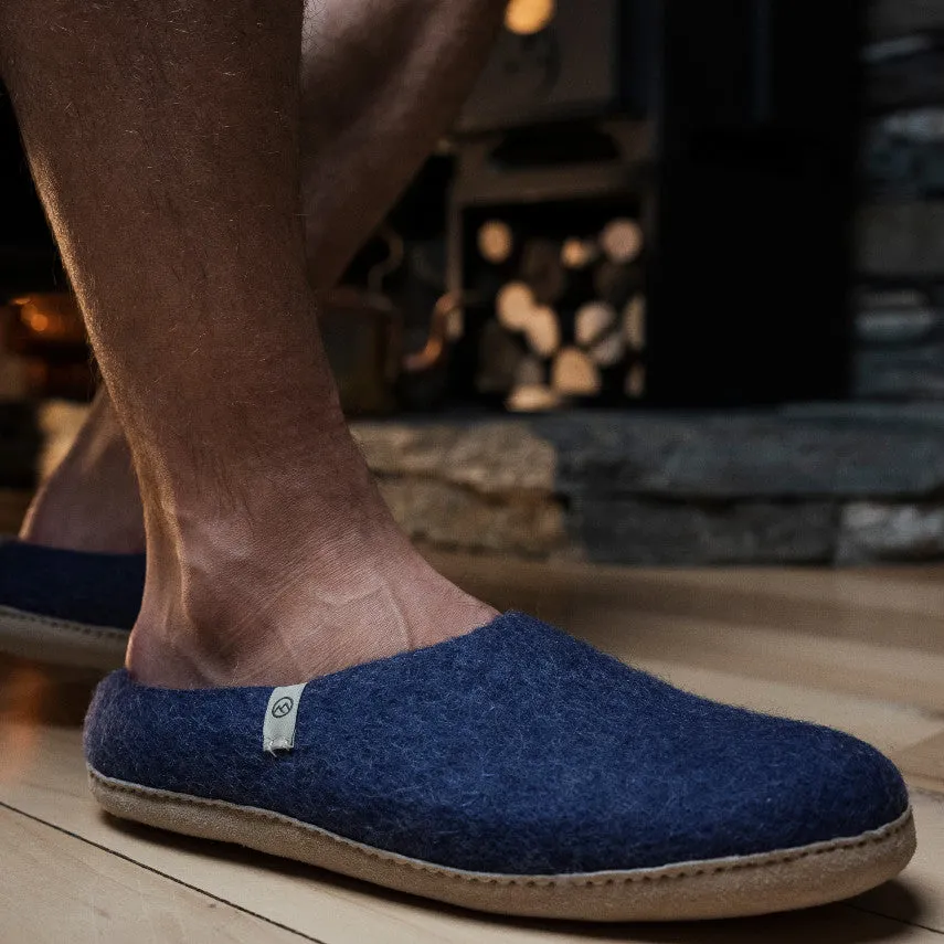 Wool Slippers - Denim