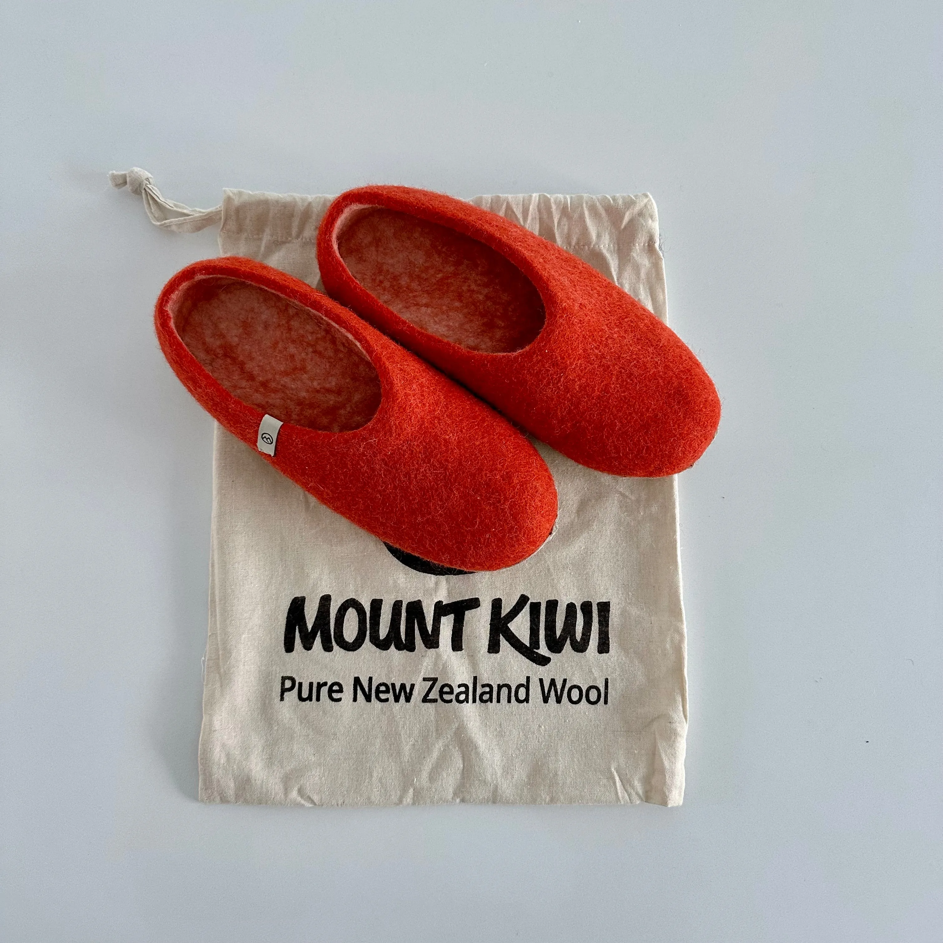 Wool Slippers - Orange