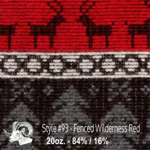 Wool Swatch - 93 - Fenced Wilderness Red