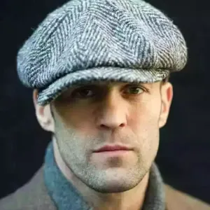 Wool Vintage Herringbone Newsboy Caps Men