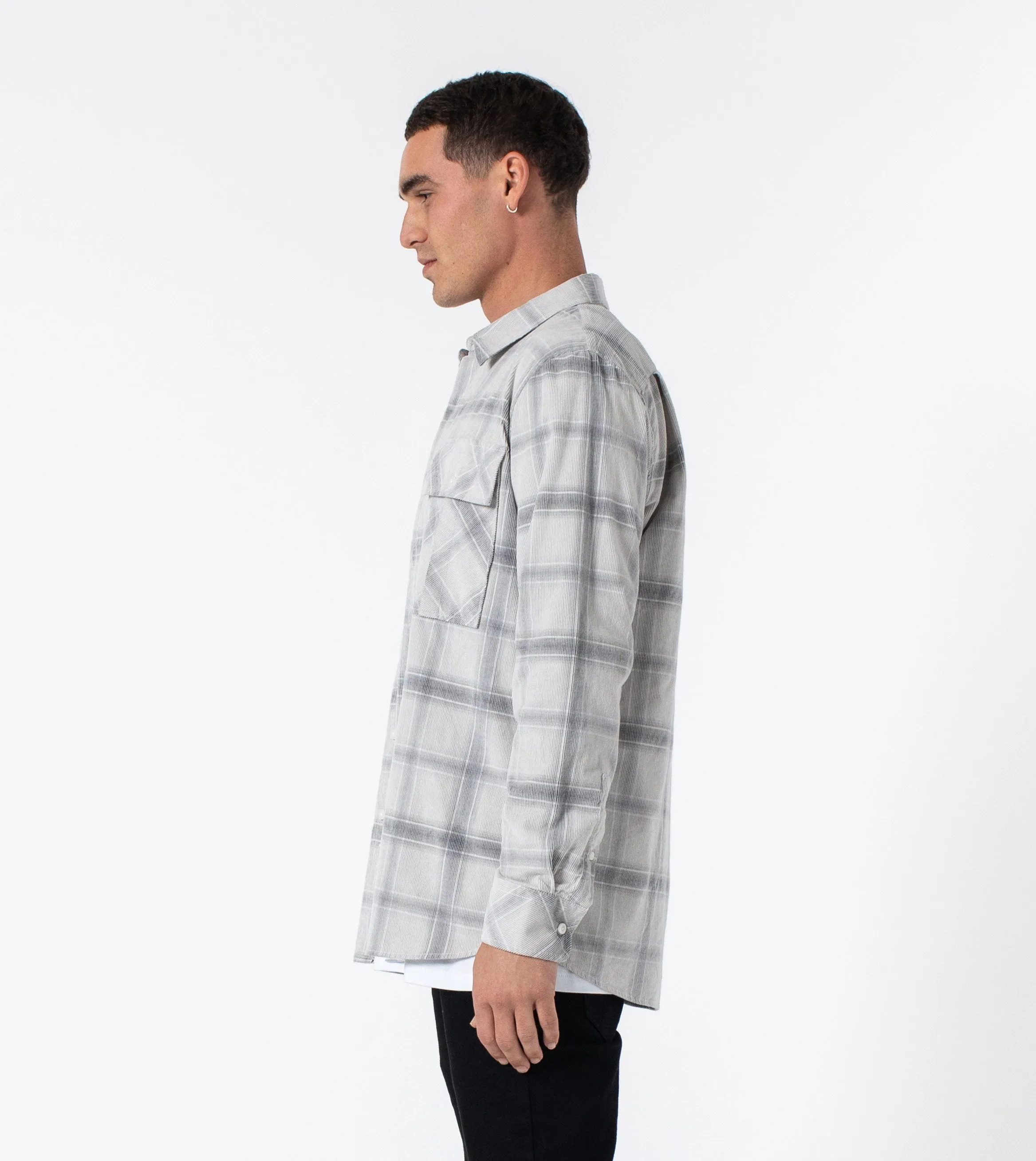 Work Cord LS Shirt Lt Grey