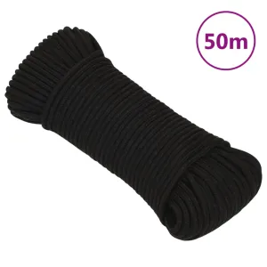 Work Rope Black 3 mm 50 m Polyester