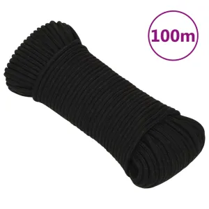 Work Rope Black 5 mm 100 m Polyester