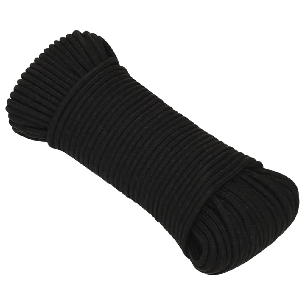 Work Rope Black 5 mm 100 m Polyester