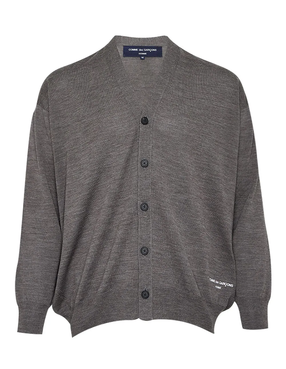 Worsted Wool Polyester Jersey Cardigan