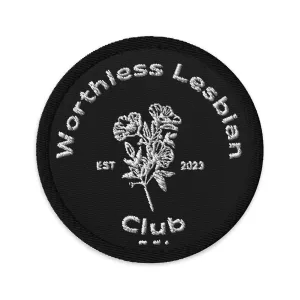 Worthless Lesbian Club Patch Embroidered patch