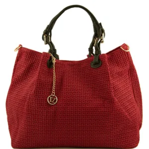 Woven Leather Shoulder Bag