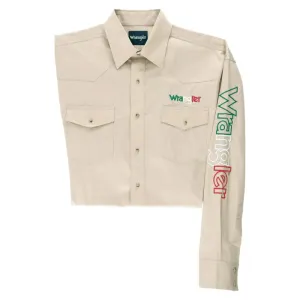 Wrangler Men's Mexico Logo Western Snap Shirt