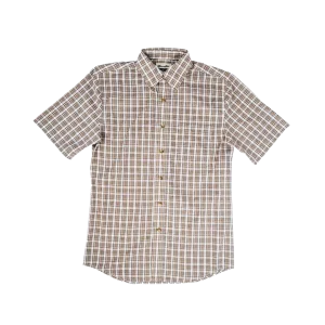 Wrangler Men's Riata Classic Fit Plaid Brown Shirt