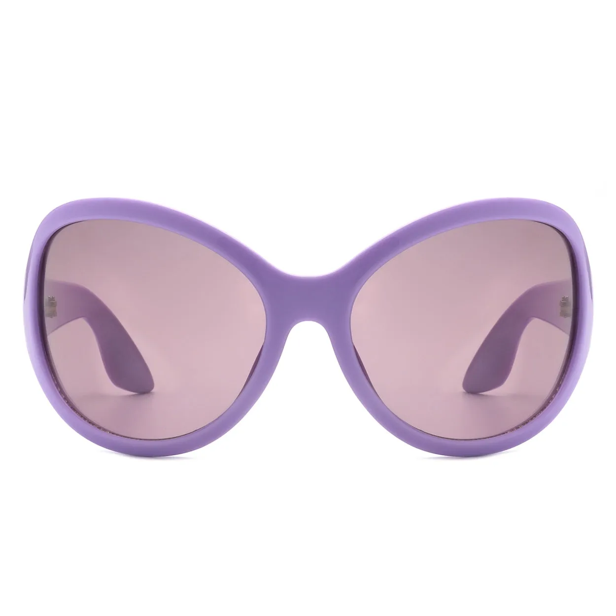 Wrap-Around Bug Eye Sunglasses - Light Purple