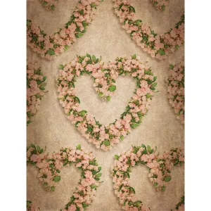 Wreath Heart Printed Backdrop