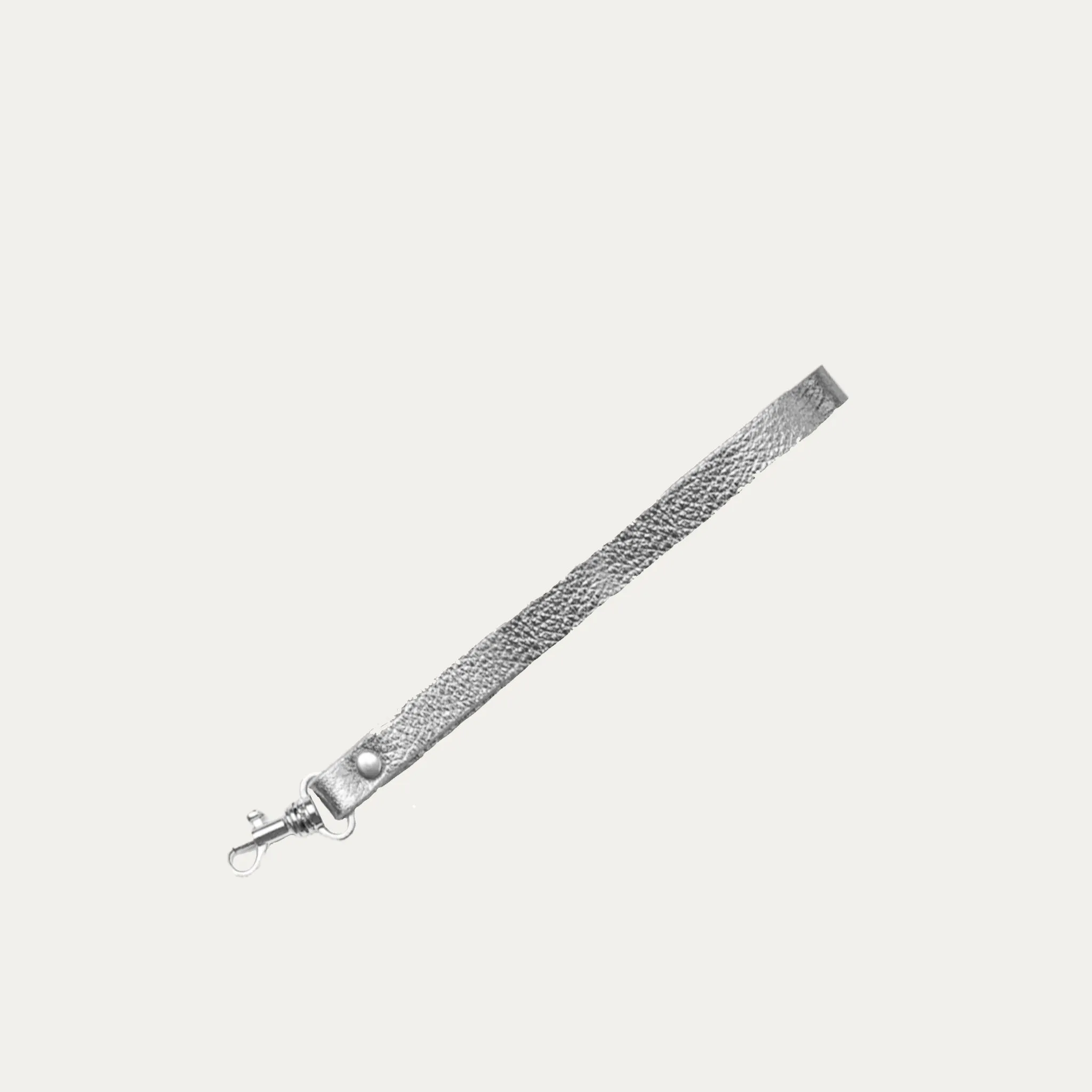 Wristlet Strap Attachment | Silver Metallic   Silver Hardware