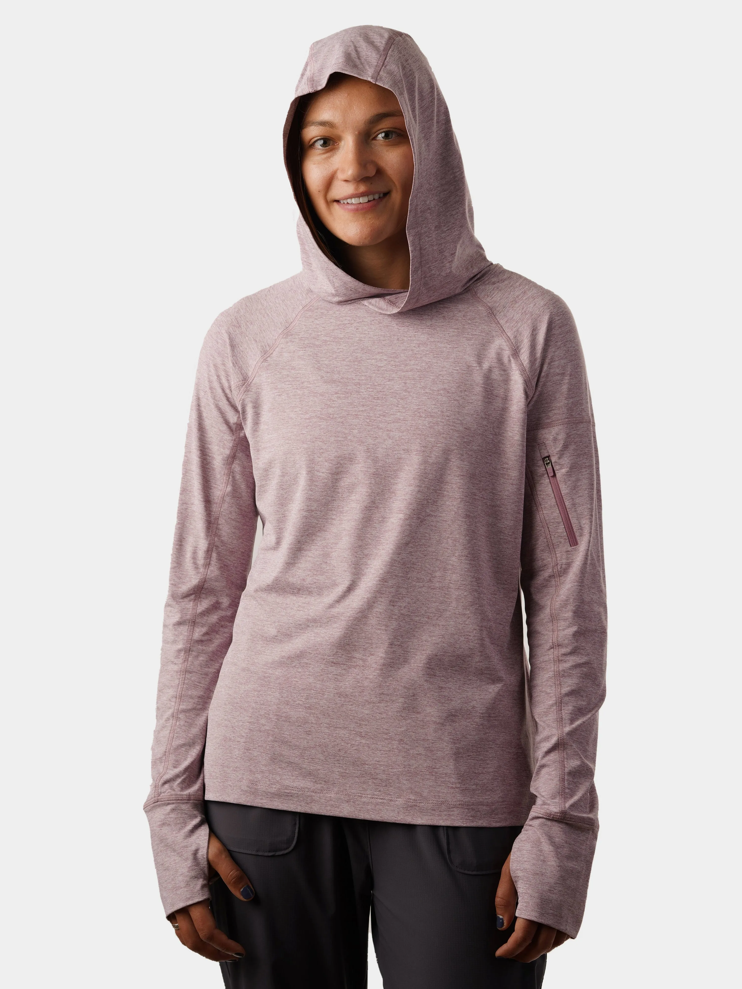 W's Rockport Hoodie - Heathered Sea Star