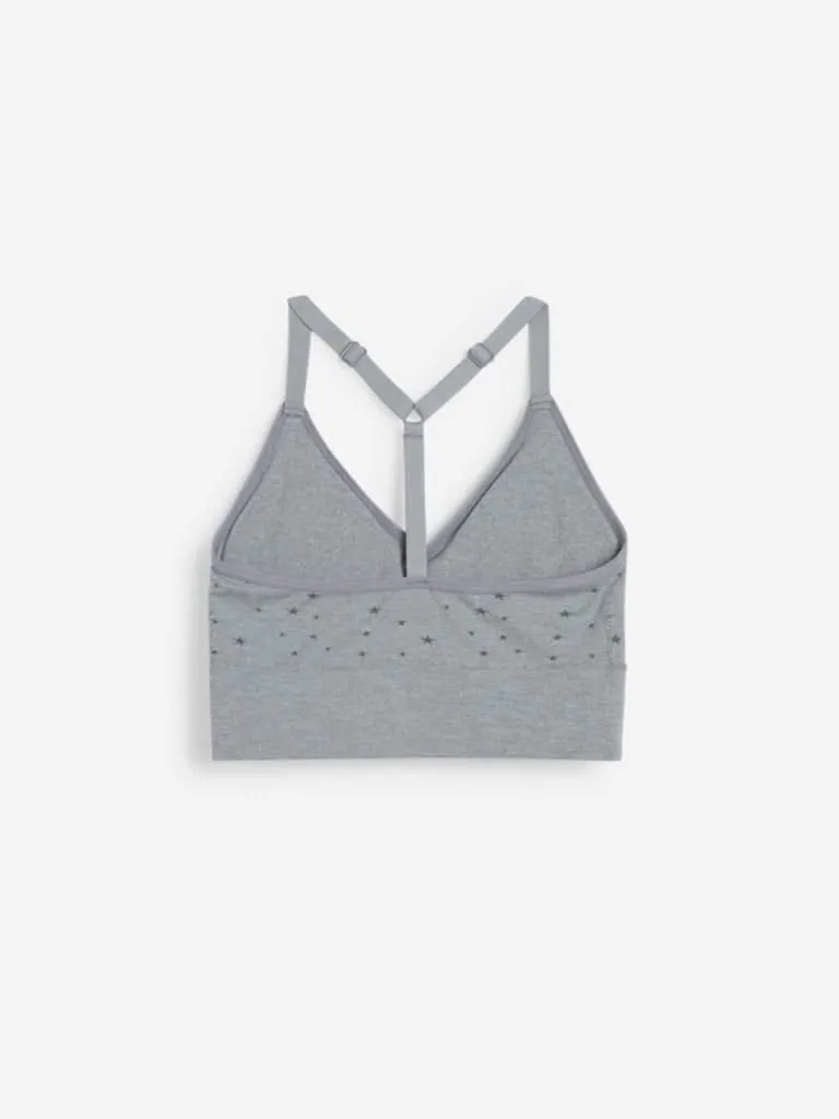 Wunderlove Grey Superstar Padded Sports Bra