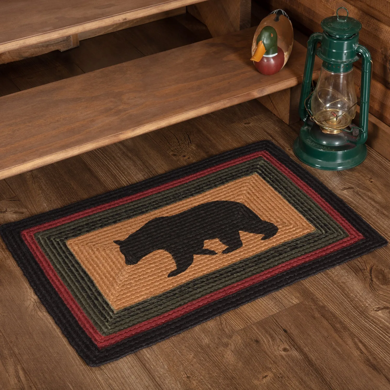 Wyatt Stenciled Bear Jute Rug