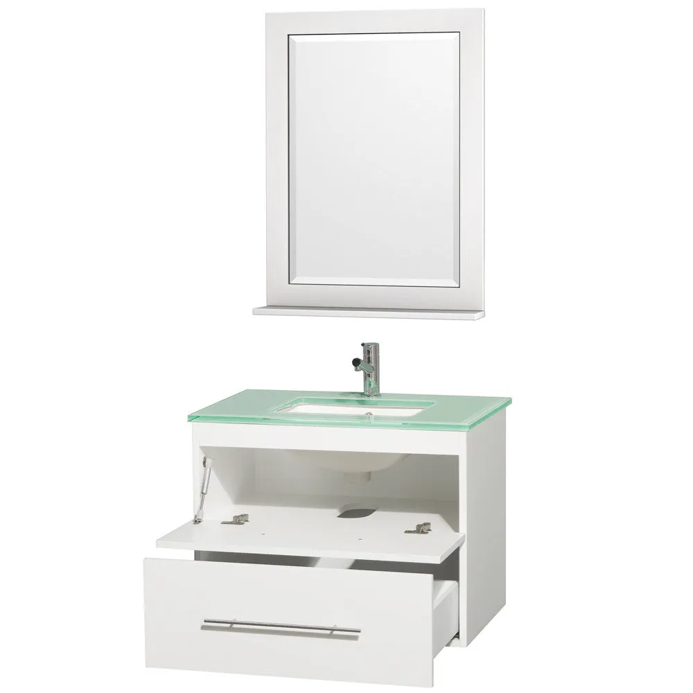 WYNDHAM COLLECTION Centra 30-Inch Single Bathroom Vanity Set - White