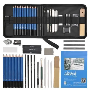 Wynhard Drawing Pencils Shading Pencils Set Drawing Kit Sketching Kit Sketch Pencils Set for Artists Charcoal Pencils for Artists Pencils for Artists Kit Graphite Pencil Set Artist Pencil Set 35 Pcs