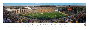 Wyoming Cowboys Football Stadium Gameday Panoramic Poster Print (2017) - Blakeway Worldwide