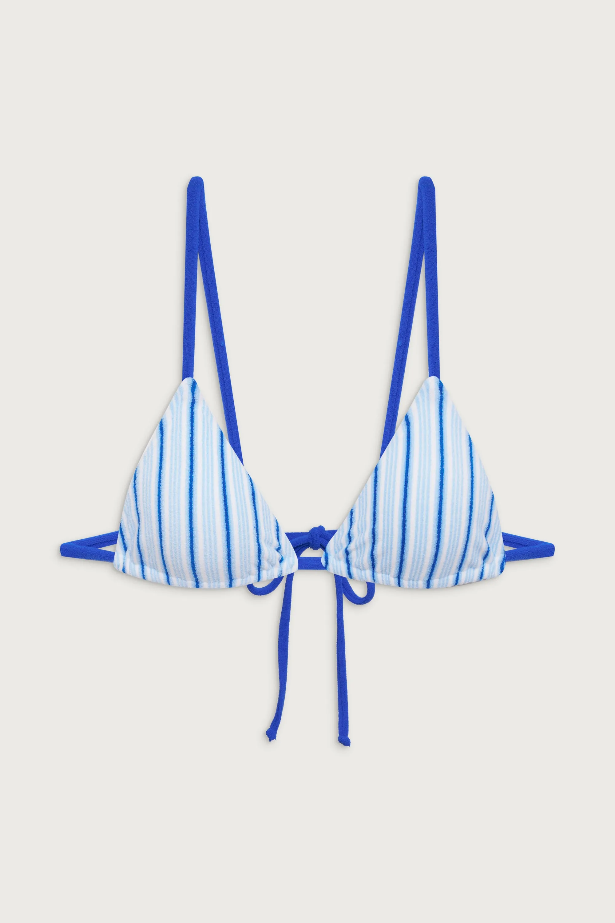 x DJERF AVENUE Lumia Triangle Bikini Top - Seaside Stripe