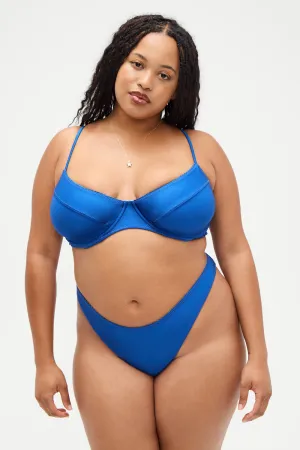 x DJERF AVENUE Matilda Underwire Bikini Top - Deep Blue