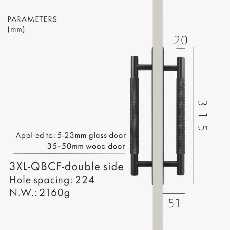 XANDRA / DOUBLE-SIDED PULL & BACKPLATE / KNURLED BRASS