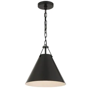 Xavier 1-Light Pendant in Matte Black