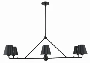 Xavier 6-Light Chandelier in Matte Black