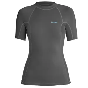 Xcel Women's Premium 6oz S/S UV Rashguard - Gunmetal