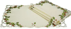 XD13188 Winter Berry Placemats,12"x18", Set of 4