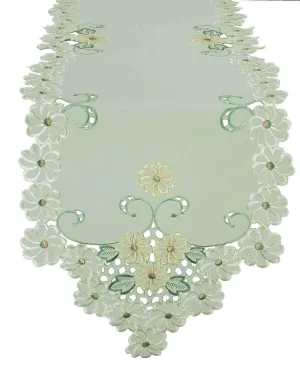 XD93250 Emerald Daisy Table Runner