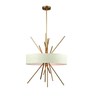 Xenia 25" 5 Light Chandelier in Matte Gold