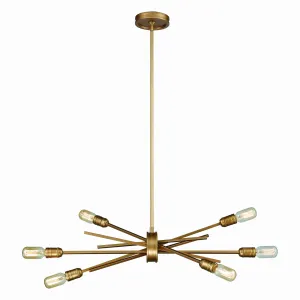 Xenia 31" 6 Light Chandelier in Matte Gold