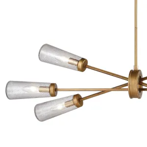 Xenia 38" 6 Light Chandelier in Matte Gold