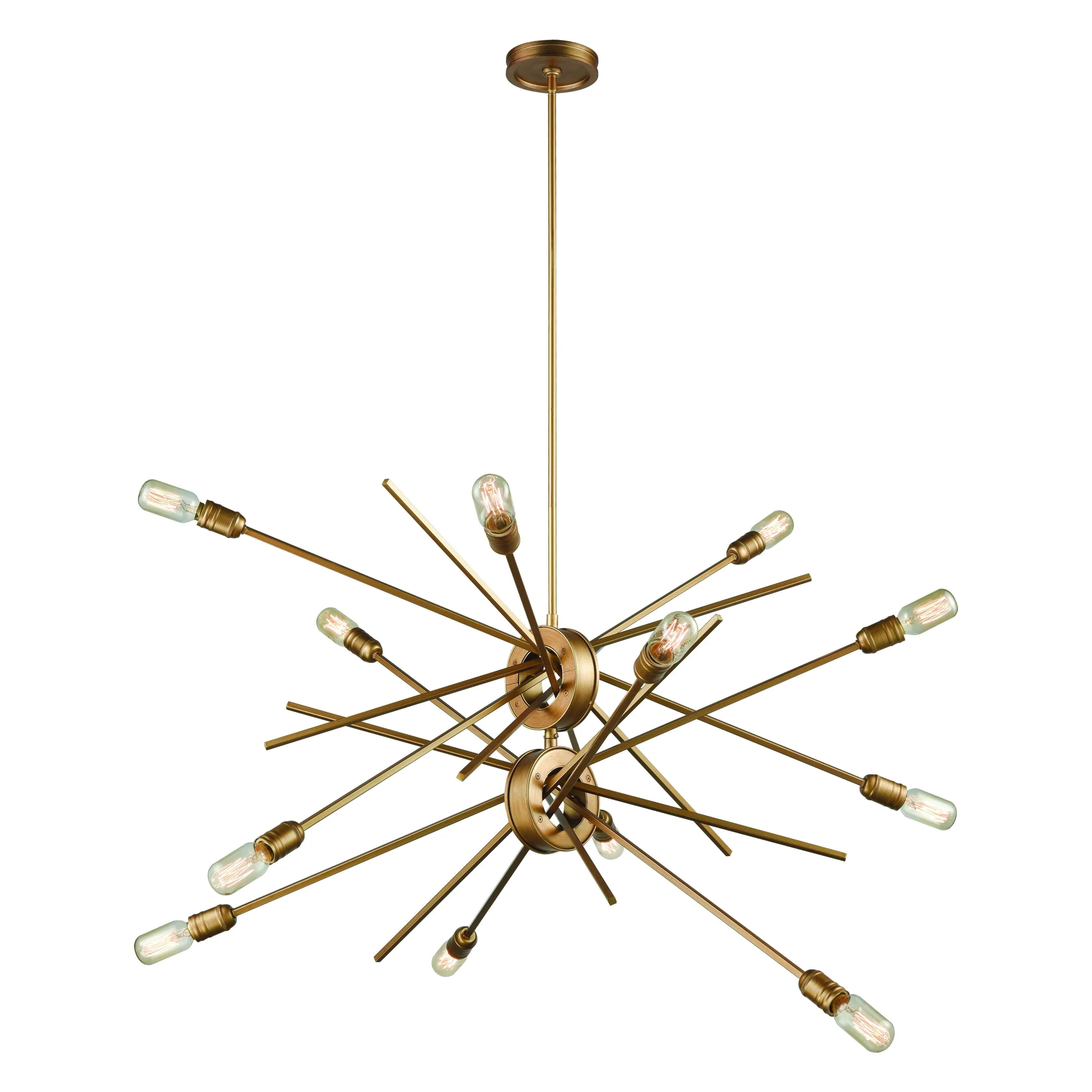 Xenia 42" 12 Light Chandelier in Matte Gold