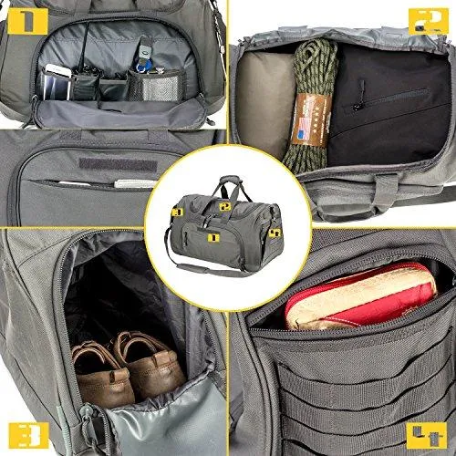 XLSPORTZ™ Military Tactical Travel Duffle Weekend Bag for Sports/Outdoor Molle