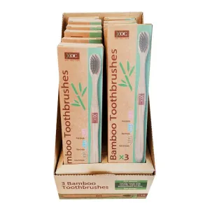 Xoc Bamboo Toothbrushes 3 Pk