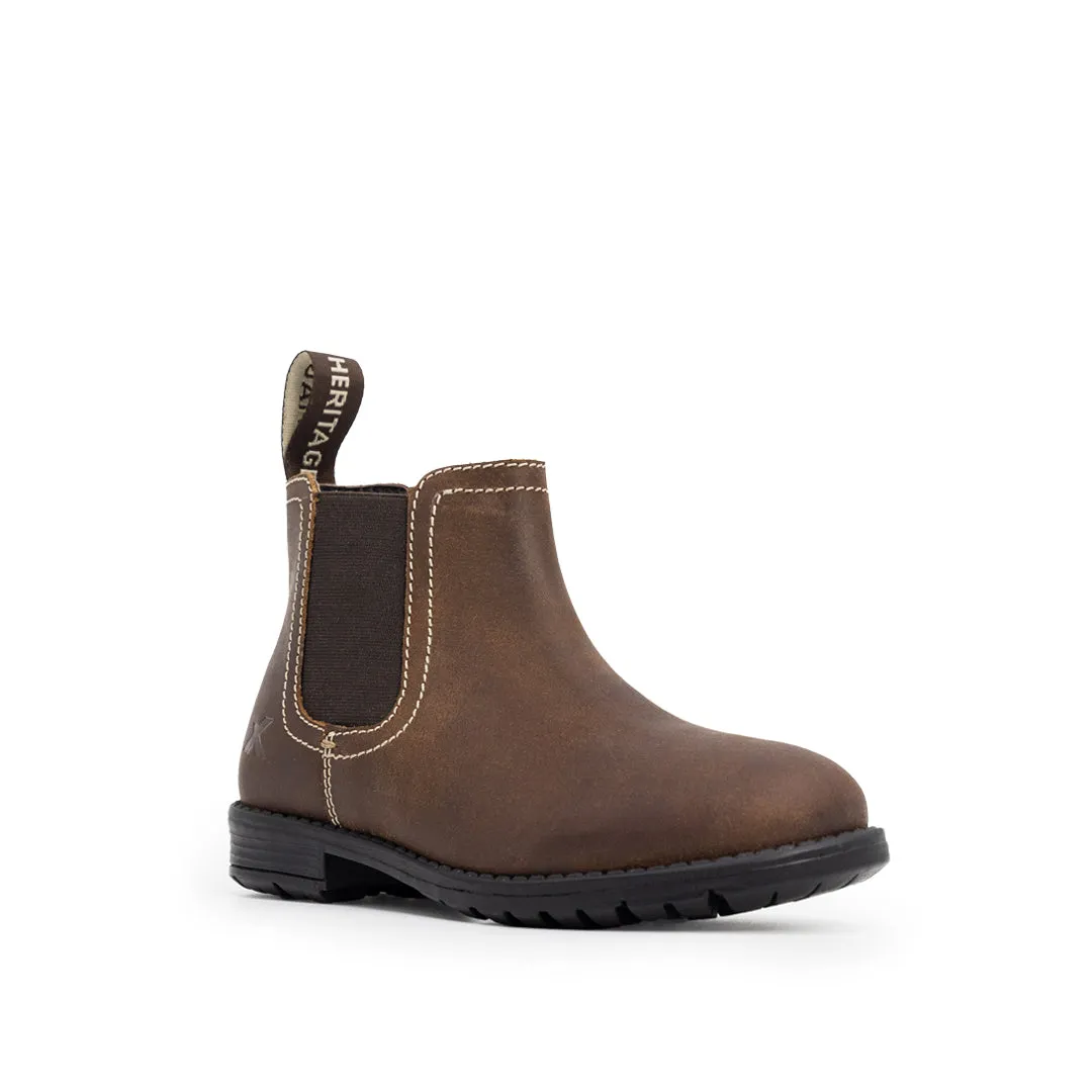 Xpert Heritage Farrier Junior Chelsea Boots Rustic Brown