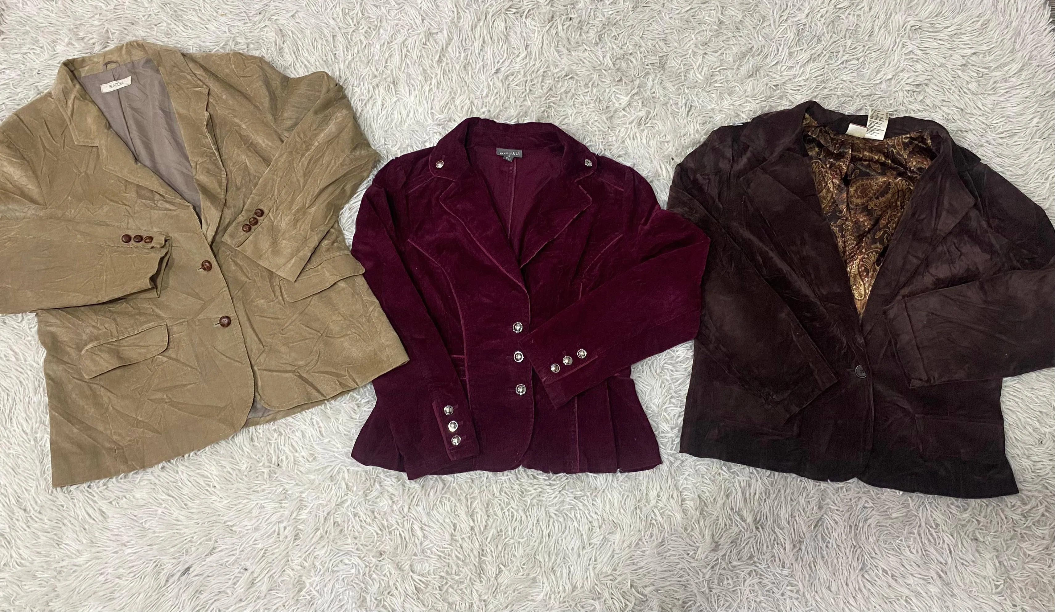 Y2K 2024 - 90s Bella Velvet Corduroy Blazers - 10 Pcs