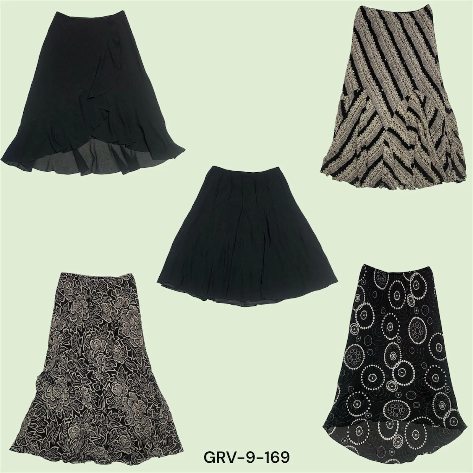 Y2K Black Poly Skirt – A Must-Have for Trendy Throwback Style(9-169)