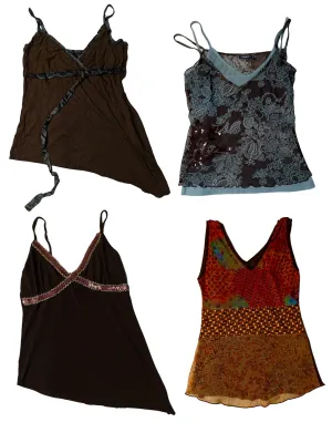 Y2K European Romanic Mesh Tops (TS-120)