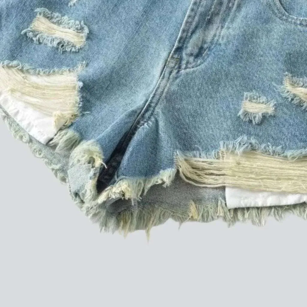 Y2k fashion distressed denim shorts