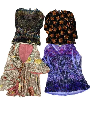 Y2k Italian Bale Velvet Dresses & Blouses Mix Color - 09 Pcs